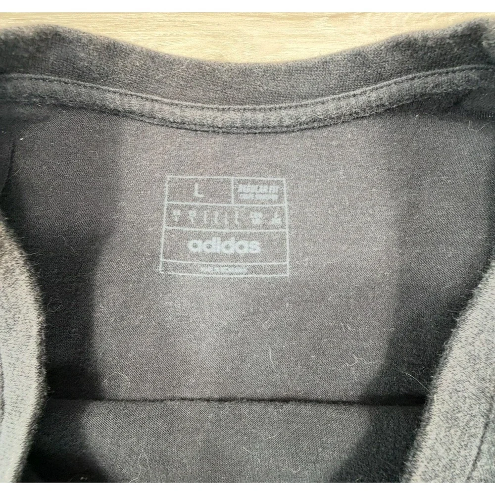 Adidas‎ Miami Graphic T Shirt Men's Large Black Short Sleeve Crew Neck
